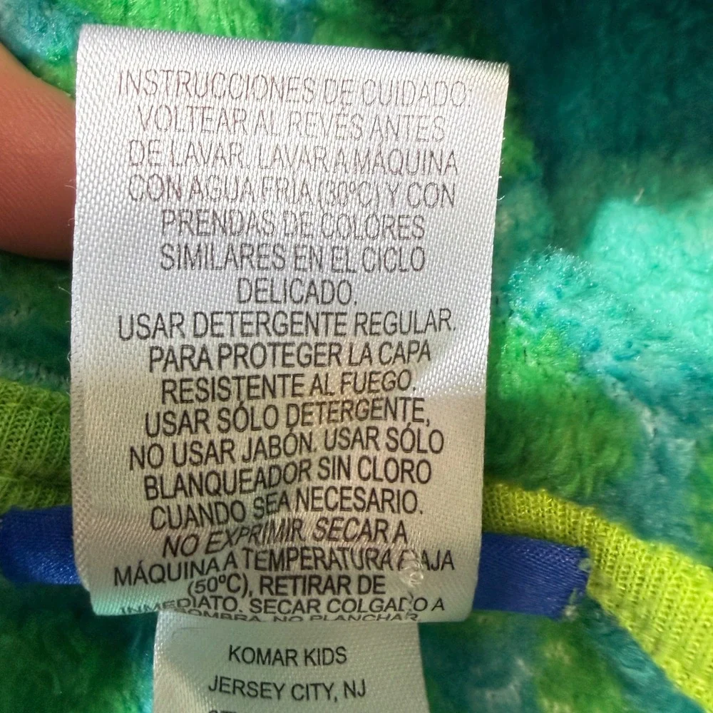Sainteve‎ Kids Dinosaur Pajamas Kids S 7/8 Green Excellent Hooded Fleece Onesie